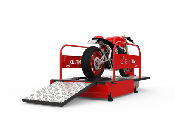 Dynamometer with vehicle — isometric render