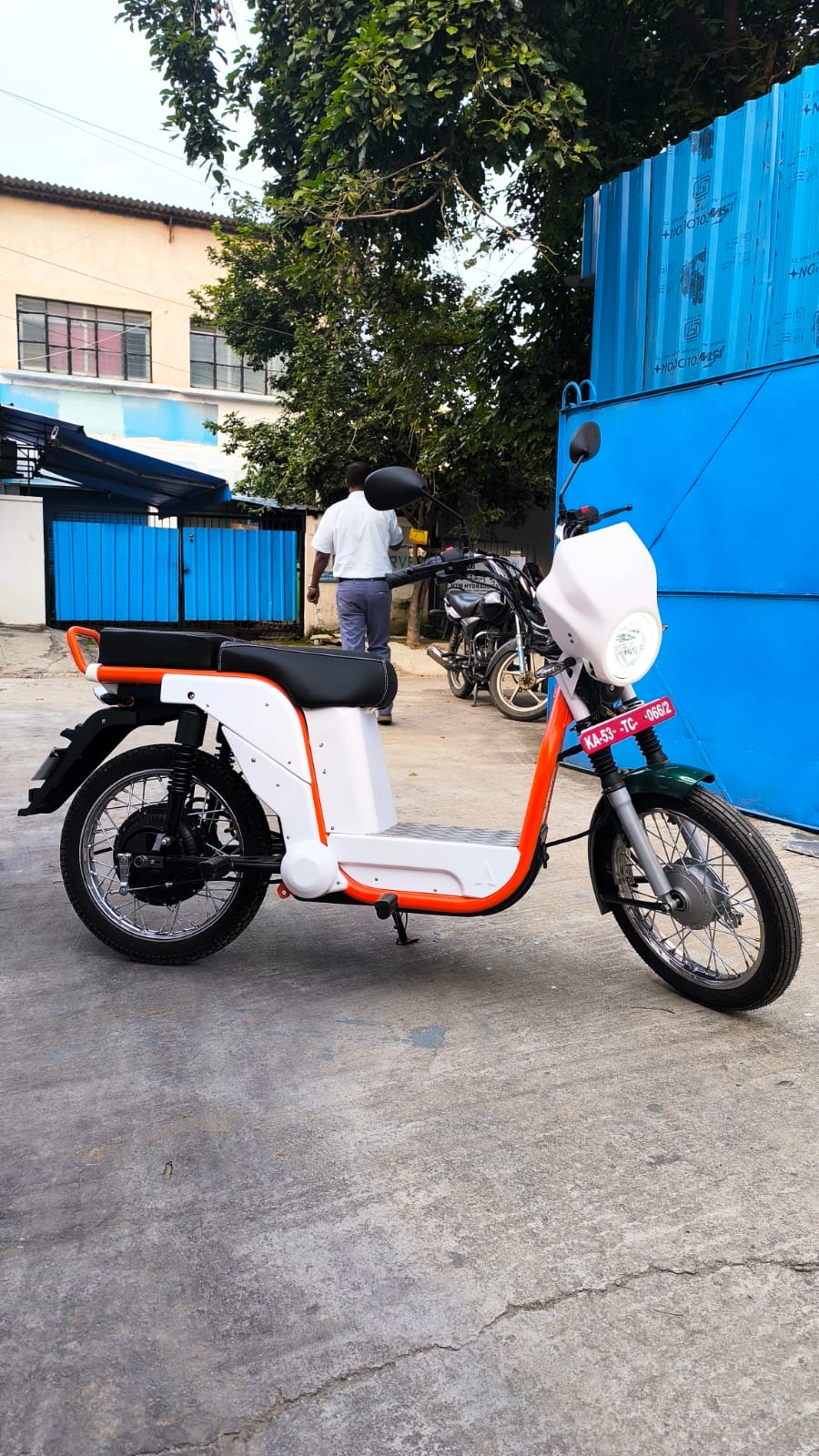 Finished electric two-wheeler — production prototype