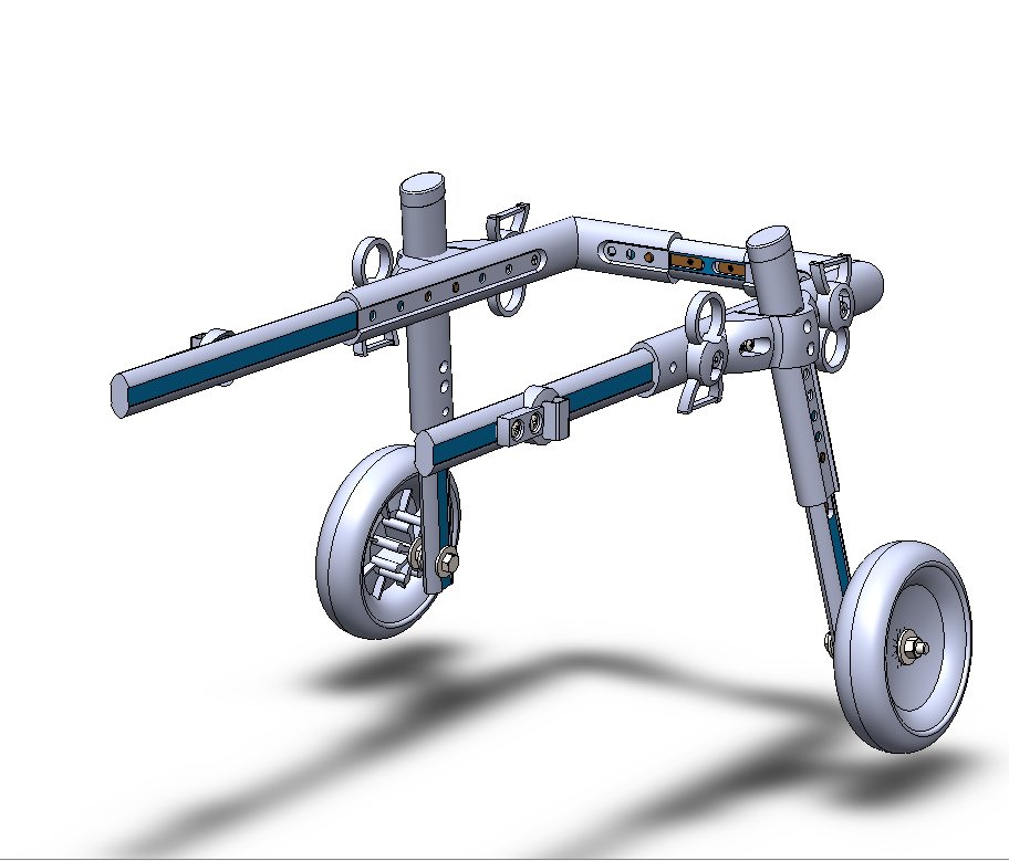 Dog mobility aid concept in SolidWorks